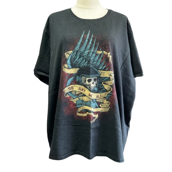 Black Tee w/ "So Say We All" Battlestar Galactica Graphic - Picture 1 of 1